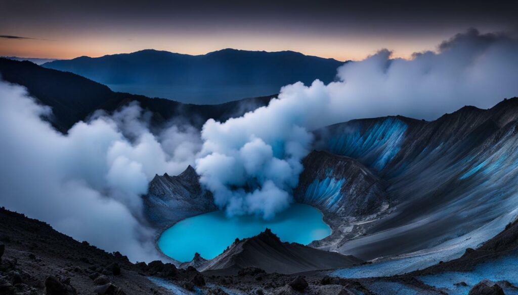 blue fire ijen crater