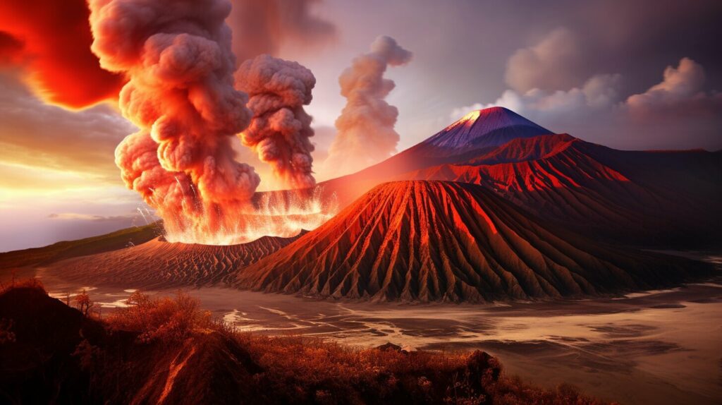 creation of mount bromo
