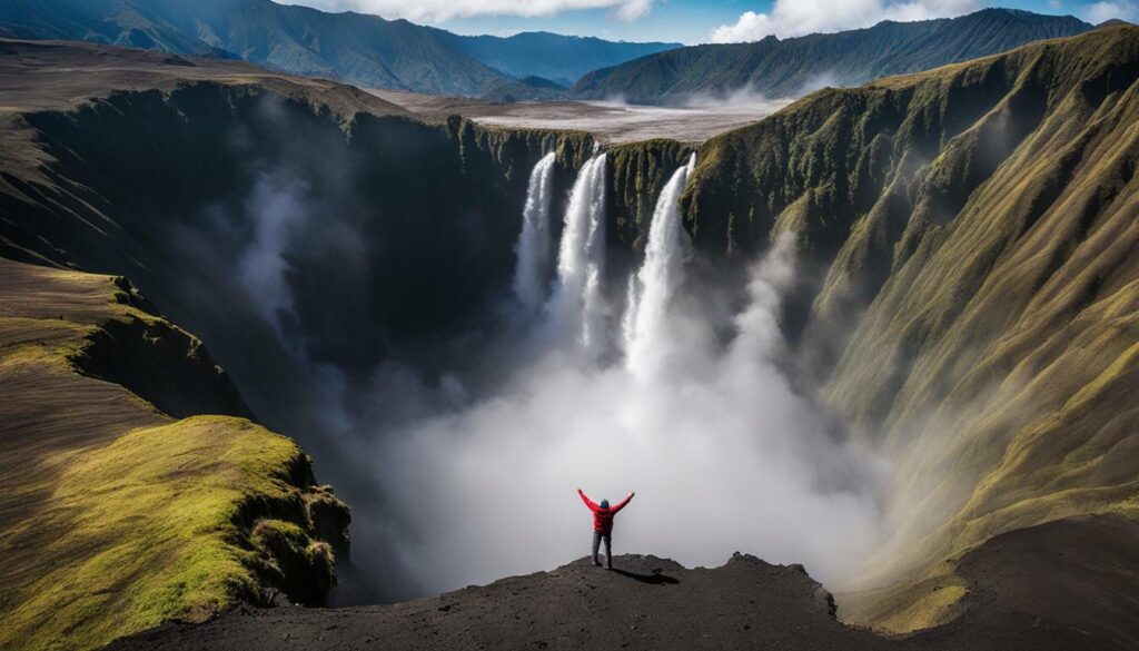mount bromo waterfall